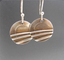 Obama Earrings - sterling with subtle patina